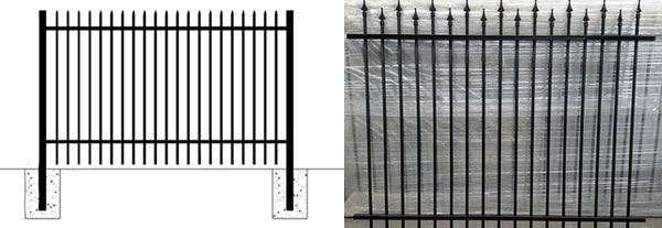 black steel fence